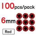 6mm Red 100pcs