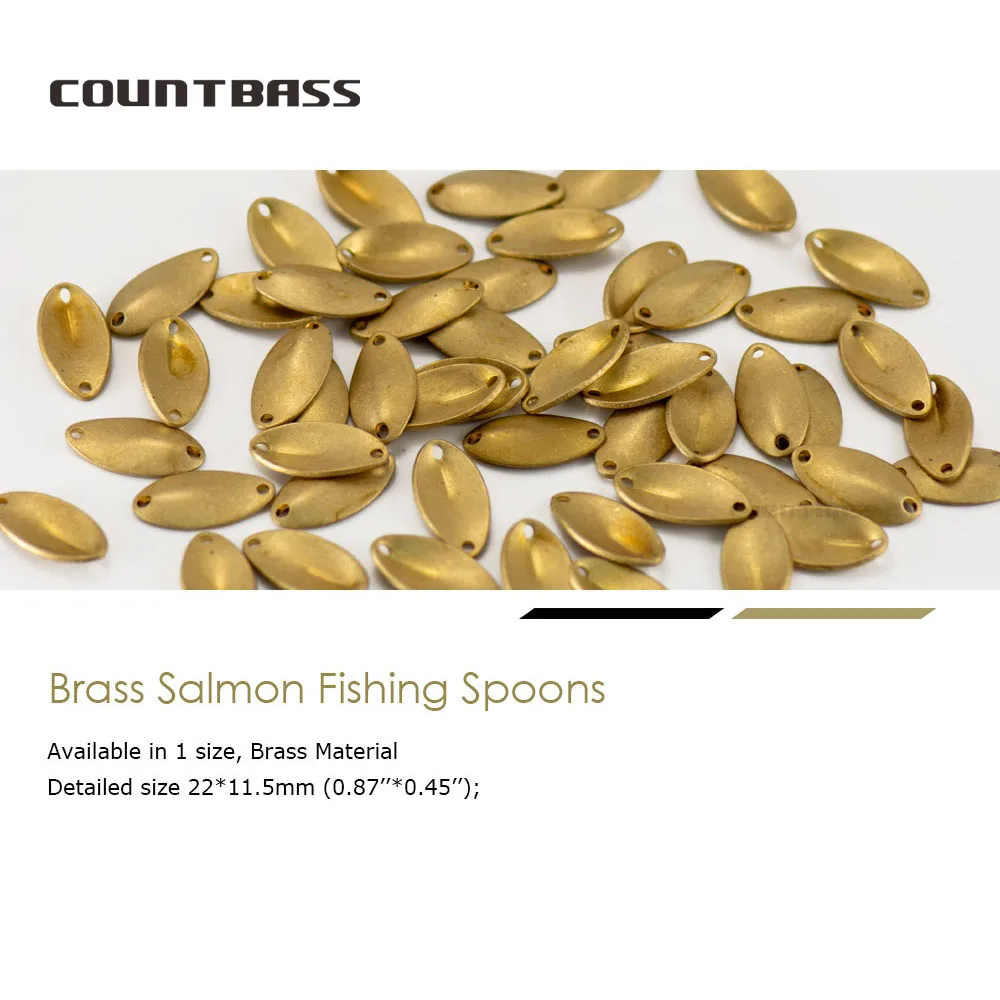 COUNTBASS 50 Uds 1,8g (1/16oz) cuchara de pesca de latón espacios en blanco trucha señuelos de pescador sin pintar - imagen 3