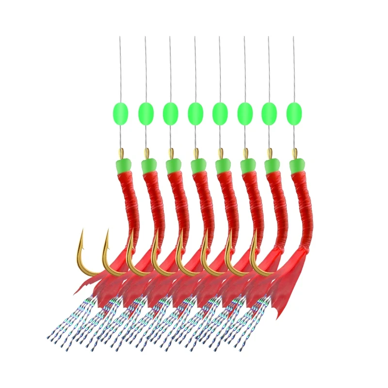 Anzuelo de Pesca de acero inoxidable, señuelo giratorio, combinación única, gancho de cuerda de alto carbono, 6 ganchos - imagen 2