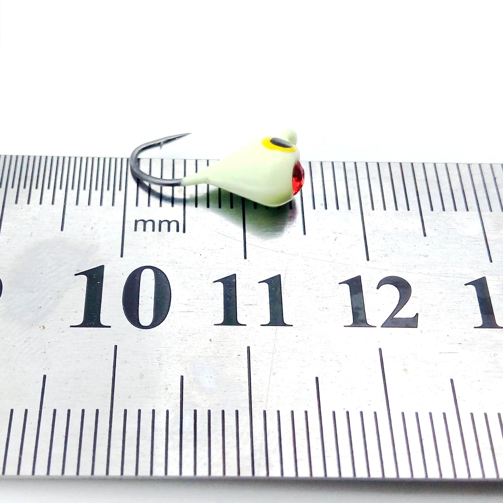 TIANNSII-Mini señuelo de pesca en hielo, cebo de Metal de 15mm/1,1g, cabeza de plomo, anzuelo de pesca de invierno, aparejos de pesca Jigging, 4 unidades por lote - imagen 2