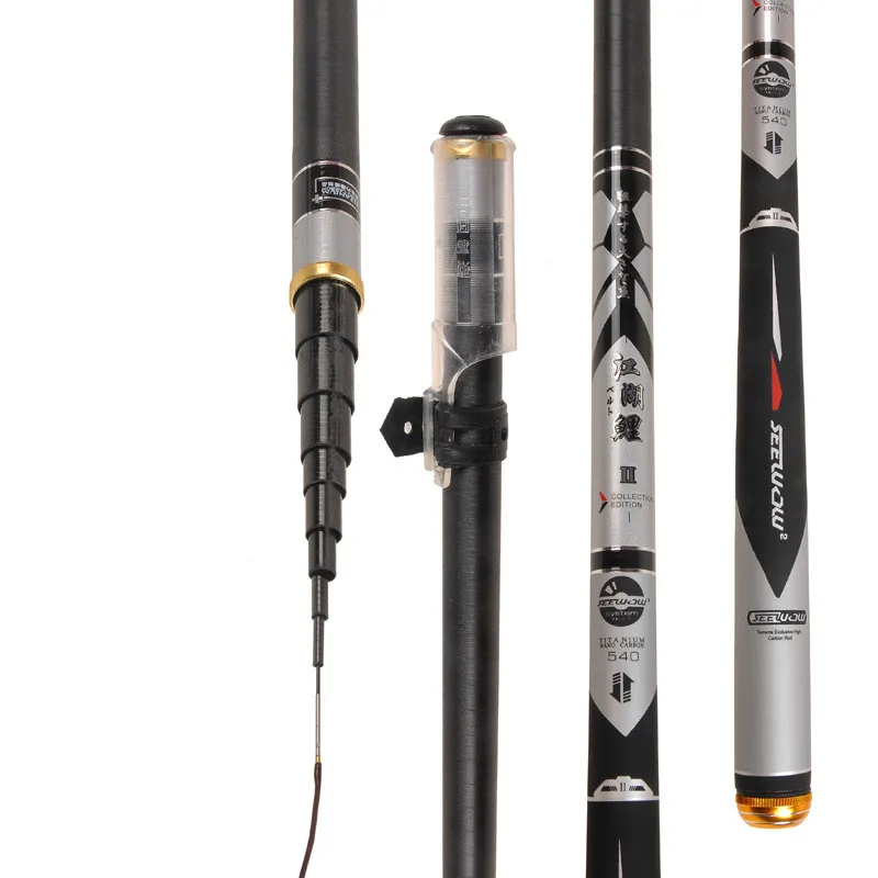 Caña corta de carbono, caña de pescar ultraligera y Ultra dura, carpa de sección corta, 28 tonos - imagen 3