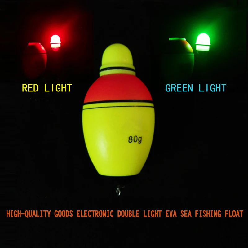Luz Led electrónica luminosa para flotador de pesca, Boia que puede cambiar el Color, palo Bobber, boya brillante para pesca nocturna, 80g, 100g - imagen 4