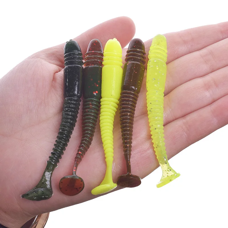 Cebos de Pesca de silicona para Sábalo, cebo suave de 75mm y 3,2g, olor a Camarón, 10 unidades - imagen 5