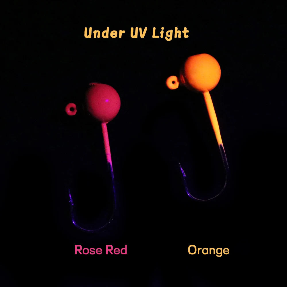 WIFREO-anzuelo de Pesca con cabeza de gusano, 5 piezas, Color UV, 3g, 5g - imagen 5