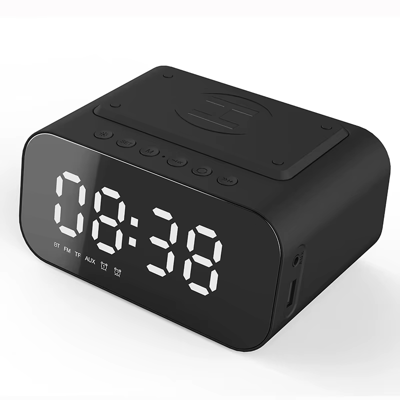 Reloj Despertador Digital Bluetooth con Radio FM y Carga Inalámbrica - imagen 4