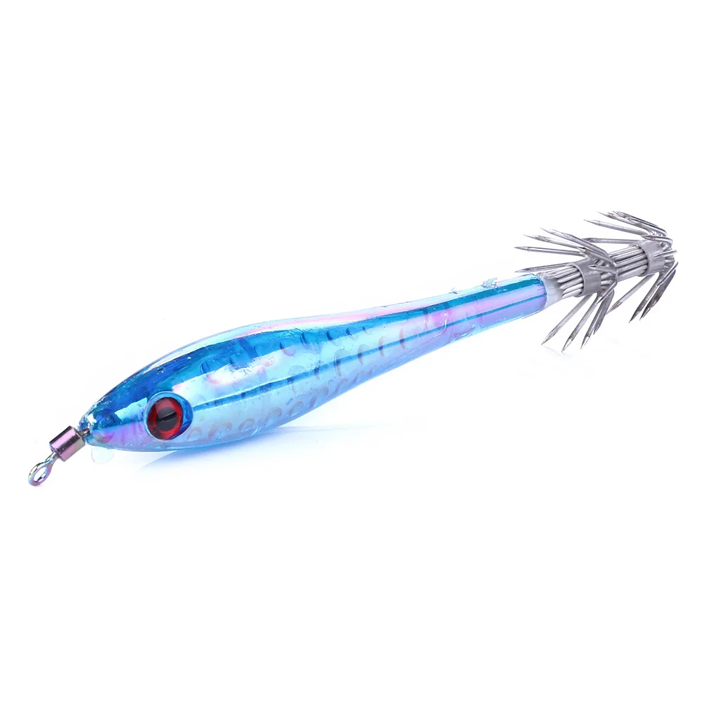 Señuelo de pesca Wobbler con anzuelo de calamar, Crankbait, Jigging, pulpo, sepia, camarón, cebo Artificial duro, aparejos de lubina, 9,5 cm/6g, 1 Uds. - imagen 4