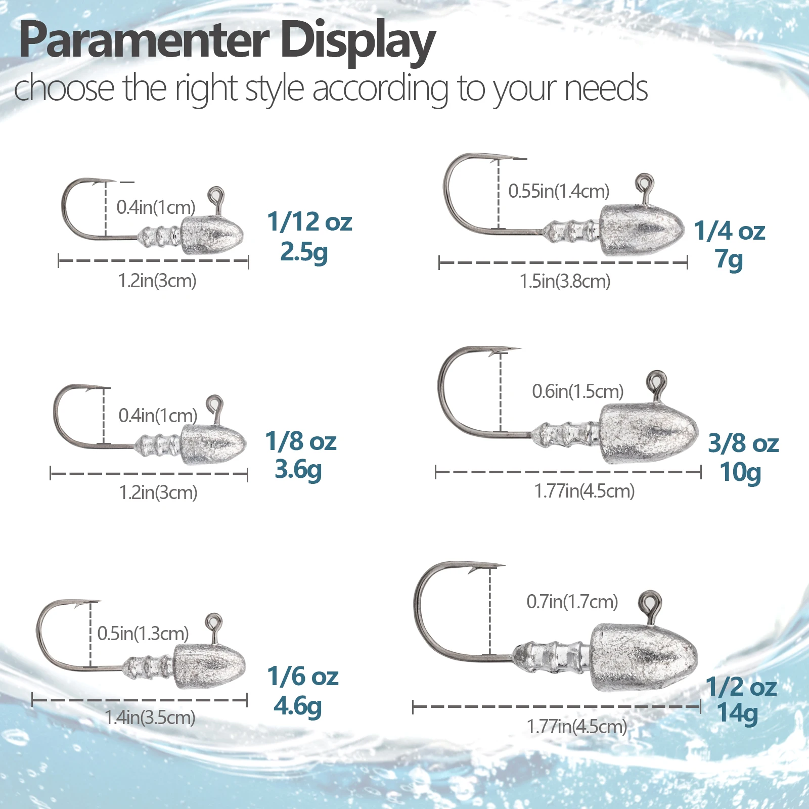 THKFISH 10 Uds anzuelos con cabeza de anzuelo 2,5g 3,5g 4,6g 14g 7g 10g anzuelos con cabeza de plomo para señuelo suave anzuelos de púas de pesca de acero rico en carbono - imagen 2