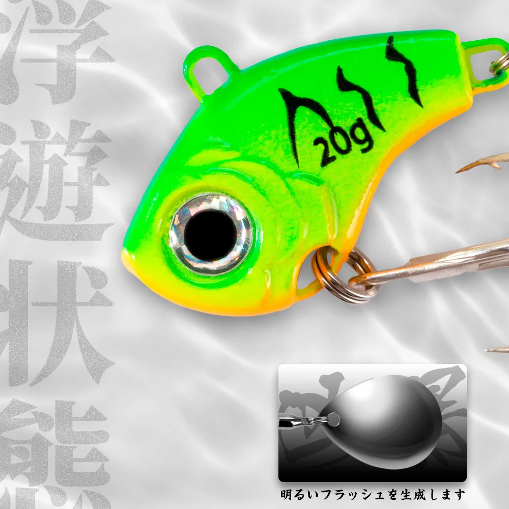 Hunthouse-Señuelos de pesca de Metal VIB, plantilla de hundimiento lento, cuchara Spinner, cebo duro, 5/10/15/20g, cola de invierno, Lucio, aparejos de pesca - imagen 4