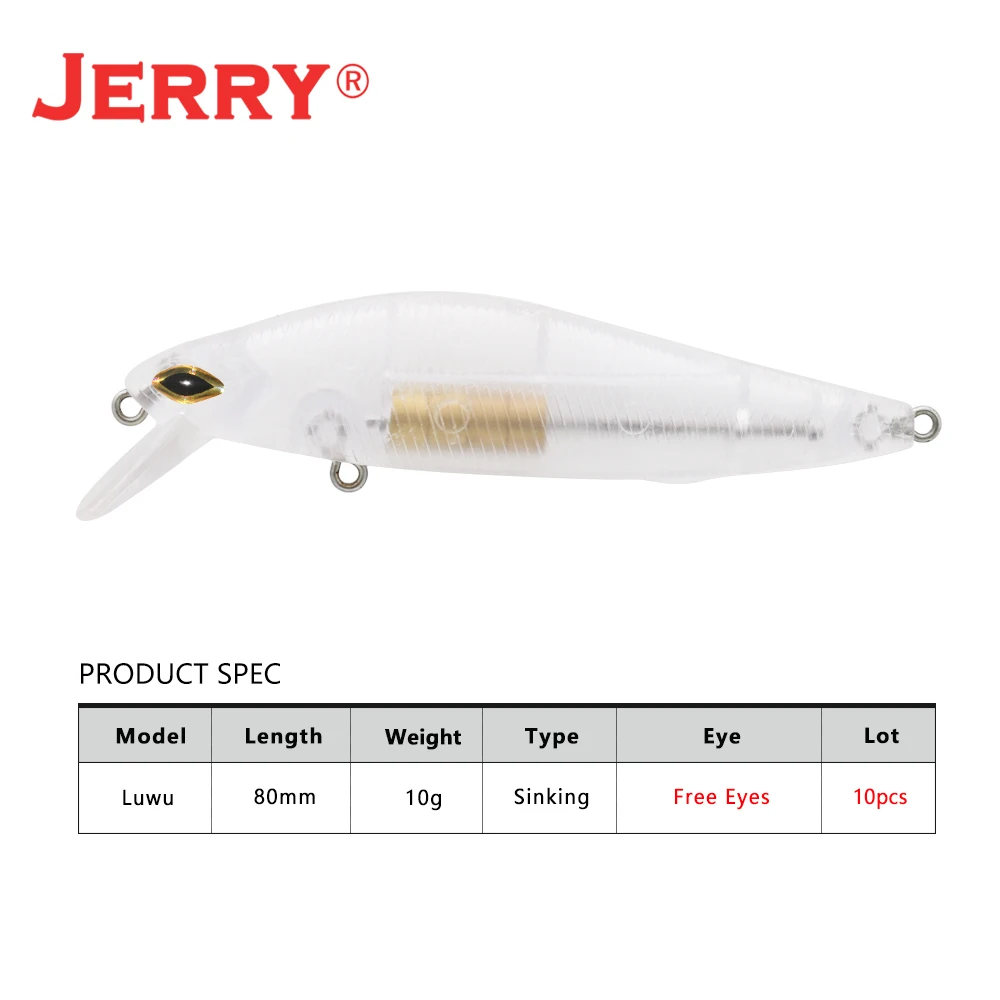 Jerry Luwu sistema de peso de fundición lejana, señuelo de pesca sin pintar, pececillo de buceo, aparejos de cebos artificiales de alta calidad - imagen 4