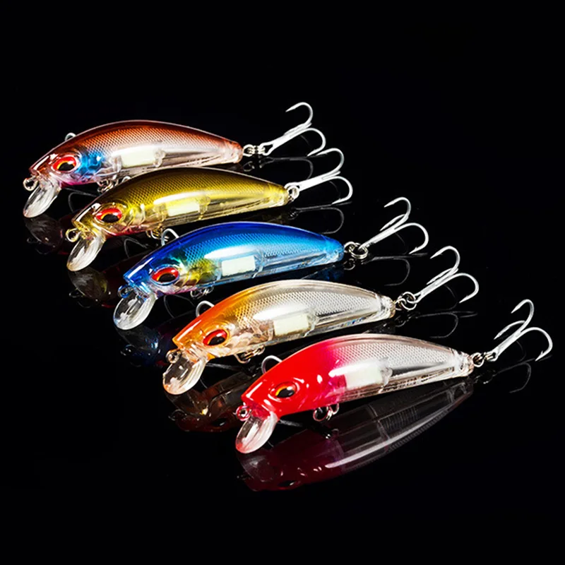 1 Uds. Señuelos de Pesca luminosos con ojos 3D, 7cm, 11,5g, plantilla que se hunde, Wobblers, cebo duro, Crankbait Artificial, Pesca nocturna