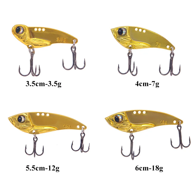 Señuelo de pesca de Metal VIB, lentejuelas vibratorias, 3,5/7/12/18g, 3,5/4/5,5/6cm, cebo duro Artificial Isca, aparejos de pesca de mar de agua dulce - imagen 4