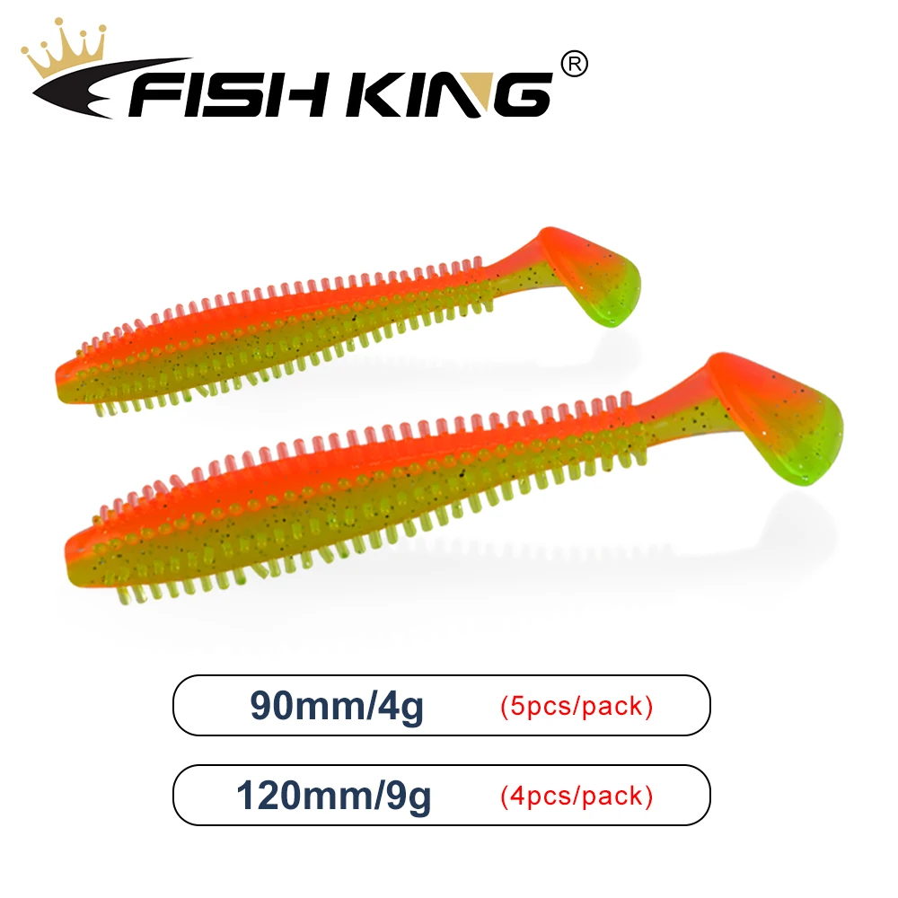 FISH KING-Señuelos de Pesca con forma de sábalo, cebos artificiales de 90mm y 120mm, Wobblers, señuelos blandos de silicona para pesca de carpa, aparejos - imagen 3