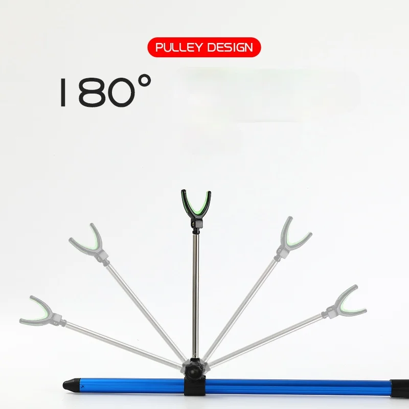 Soporte de caña de pescar de aleación de aluminio, soporte trasero de aleación de aluminio telescópico, grueso, torreta de Metal - imagen 5