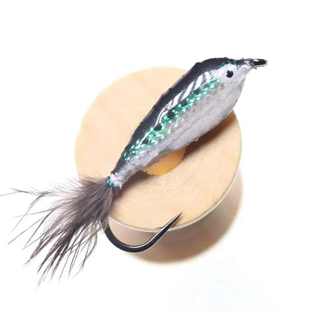 Wifreo-cuchara de pesca con mosca, señuelo de cebo de epoxi Minnow Streamer Fly para trucha, lubina, 4-6 Uds., #4 - imagen 3