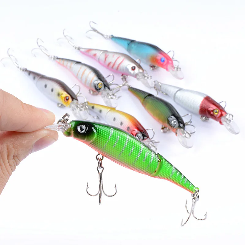 Señuelo de pesca de pececillo flotante de calidad, cebo Artificial Wobblers duros de 7,4g y 9,2 cm con anzuelo triple, aparejos de lubina, 1 Uds. - imagen 2