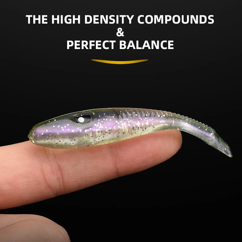 BLUX-señuelo de pesca suave Crazy Eel, cebo Artificial de silicona, gusano, sábalo, aguja, aparejos de pesca de agua salada de lubina, 80mm, 8 unids/bolsa - imagen 5