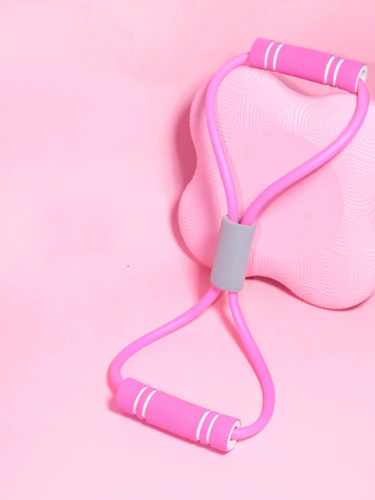 Expansor de pecho de 8 palabras, goma para gimnasio, cuerda de tracción para entrenamiento muscular, bandas elásticas para ejercicio deportivo - imagen 3