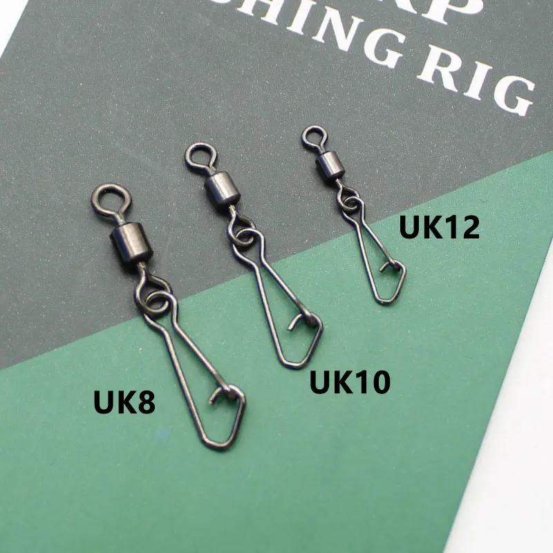 Conector a presión con manga antienredos para pesca de carpa profesional