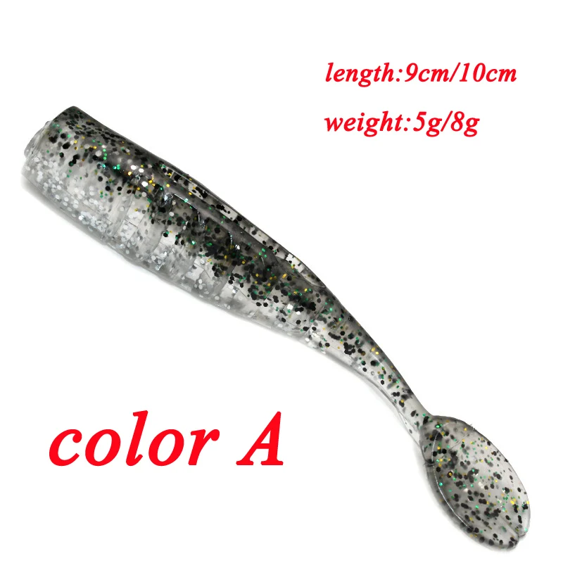 Multicolor Minnow Jig Head Fishing Lure Soft Pike Lure 9cm / 10cm Bass Fishing Shad Soft Bait Boat Code Seabass Bait For Zand - imagen 2