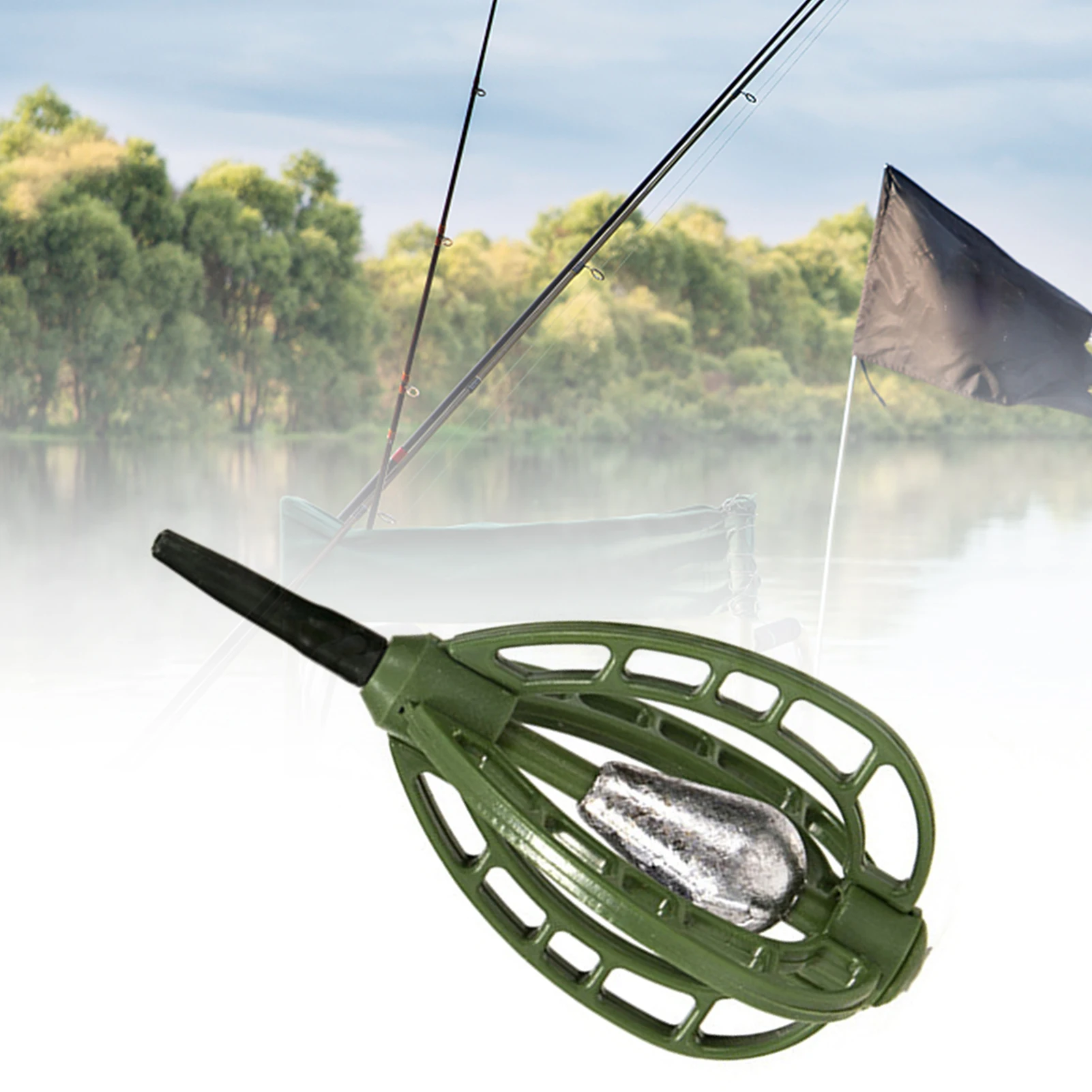 20g 30g 40g Fishing Tackle Feeder Cage Carp Fish Feeder Bait Basket Holder Outdoor Fishing Accessories Bait Cage Feeder - imagen 3