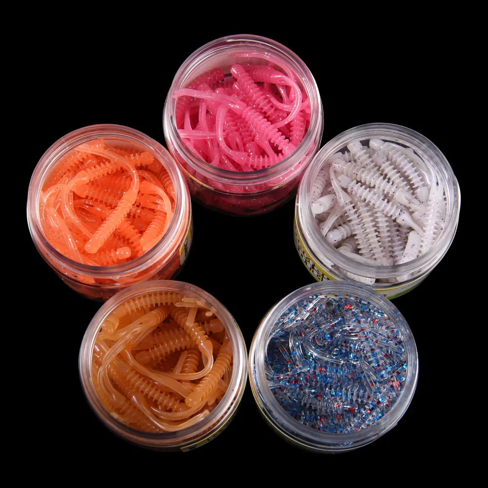 Señuelo de pesca suave Wobbler gusano Isca cebo Artificial Swimbait trucha señuelo TPR material ecológico 5,5 cm/0,24g señuelo de gusano suave - imagen 3