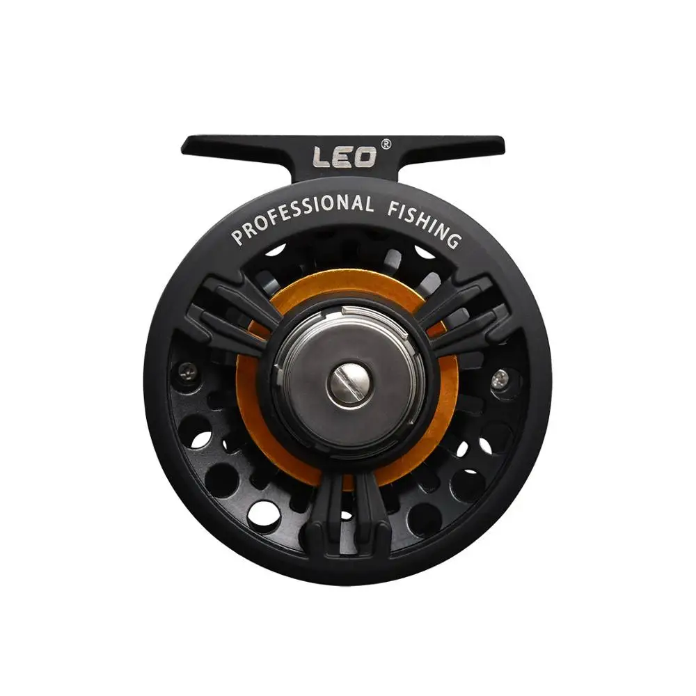 Carrete de pesca con mosca de intercambio de mano izquierda/derecha, carretes de pesca de fundición de aleación de aluminio, rueda de 75MM con pie alto, para peces - imagen 4