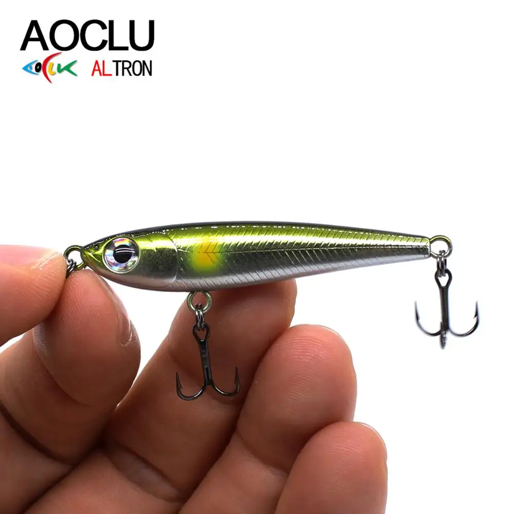 AOCLU-Señuelo de pesca de lápiz de hundimiento, cebo duro, palo de señuelo de pesca, Wobbler, fácil de lanzar, barco de natación, barco de bajura, 50mm, 2,8G