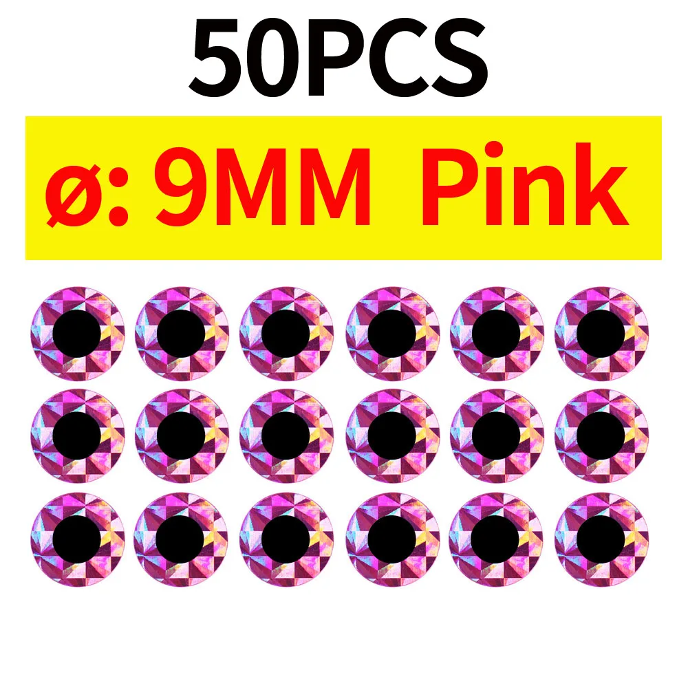 50pcs 9MM Pink