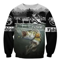 Sudadera con capucha 3D estampado animales de pesca unisex calle