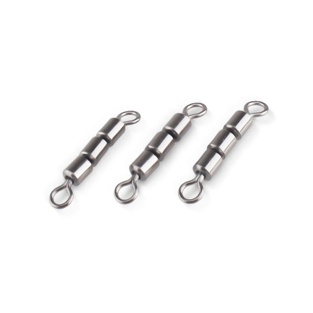 DNDYUJU-rodamiento giratorio de pesca, aparejos de pesca de conexión rápida de alta resistencia, Triple rodamiento ligero de acero inoxidable, 10/20 Uds. - imagen 5