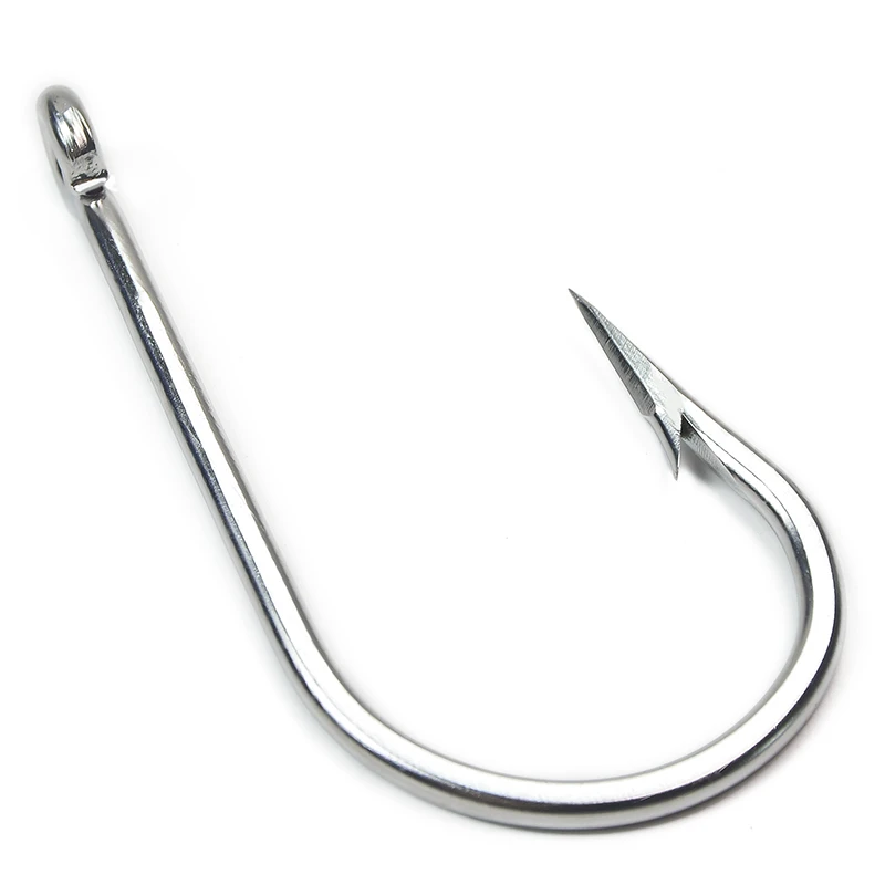 Anzuelo de pesca en el océano, pez grande de acero inoxidable, tiburón, atún, carpa plateada, accesorios para pescar, 5 uds. - imagen 2