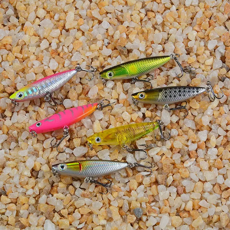 Señuelos duros de Pike para pesca, cebos artificiales con anzuelo triple, aparejos para nadar, 1 unidad, 4,5 cm, 1,8g