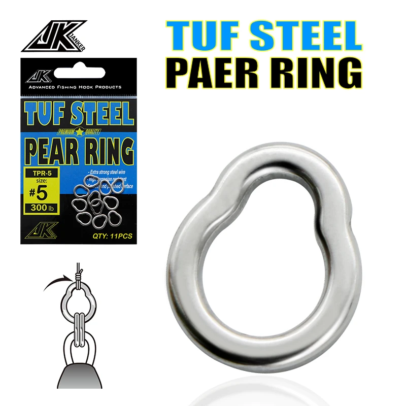 Anillos divididos de pesca de acero inoxidable JK, señuelo de anillo sólido, conectores de cebo de plantilla y conector giratorio de anillo sólido tipo 8 combinati - imagen 4