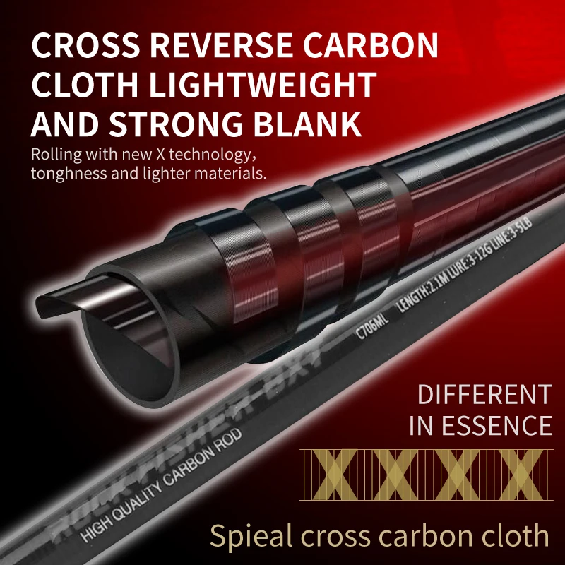 CEMREO-caña de pescar giratoria de carbono portátil, aparejos de pesca de viaje multisección - imagen 4