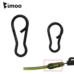 Bimoo-Clips giratorios cambio rápido para pesca de carpa – negro mate
