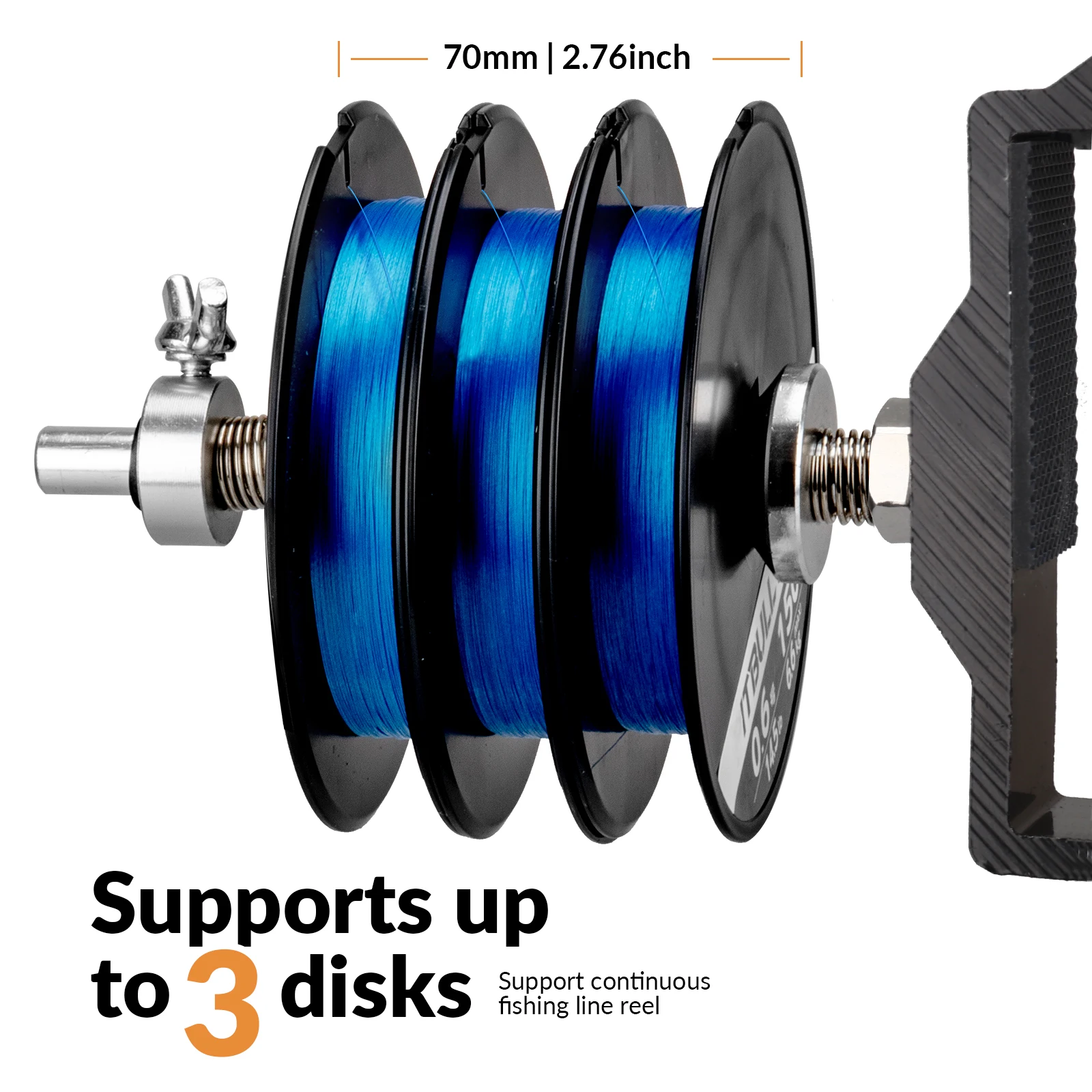 Carrete enrollador de sedal de pesca THKFISH, accesorio de pesca, carrete de sedal portátil estable ajustable/removedor de sedal - imagen 4