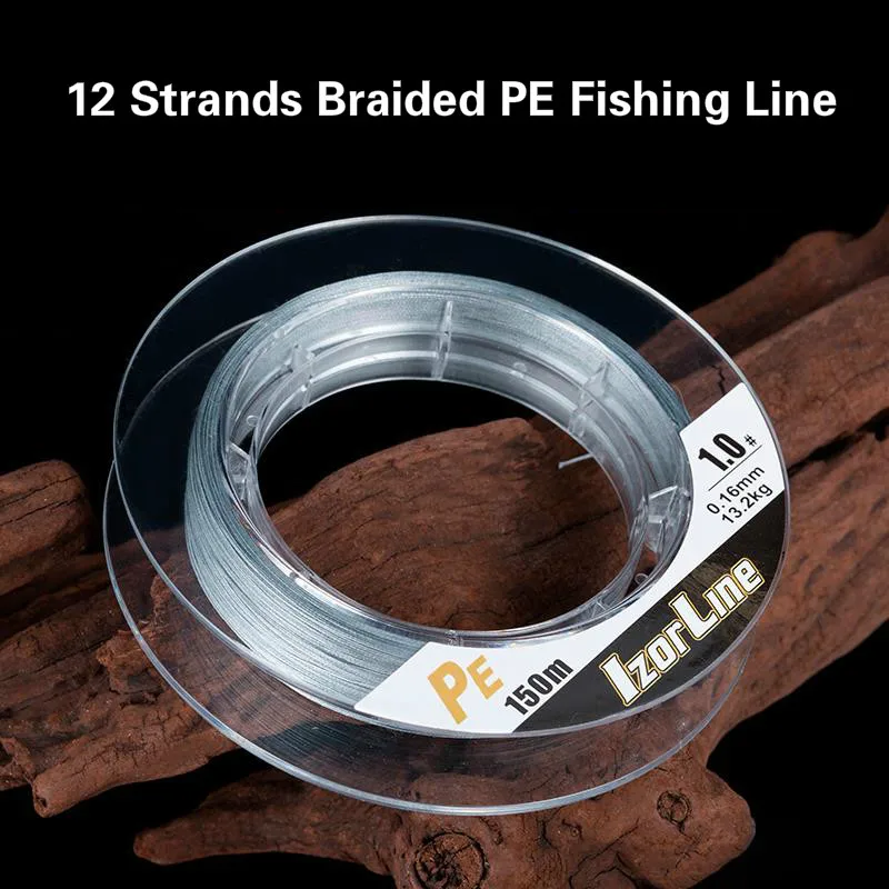 Sedal trenzado de 12 hebras para Pesca, hilo de Pesca de alta densidad, aparejo, Accesorios de Mar, 150m, 0,8 #-12,0 #