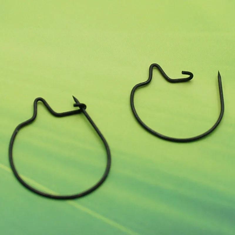 Anzuelo de pesca de carpa, gancho de gusano, gancho para aparejo de pelo, ganchos de carpa, 20 Uds. - imagen 2