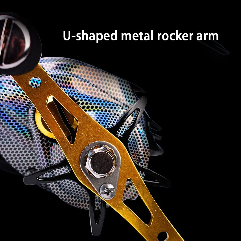 FLYSAND-carrete de pesca de freno magnético, accesorio de arrastre máximo de 10kg, 18 + 1BB, relación de engranaje 7,2: 1, carrete de Metal, carrete de línea profunda poco profunda - imagen 4