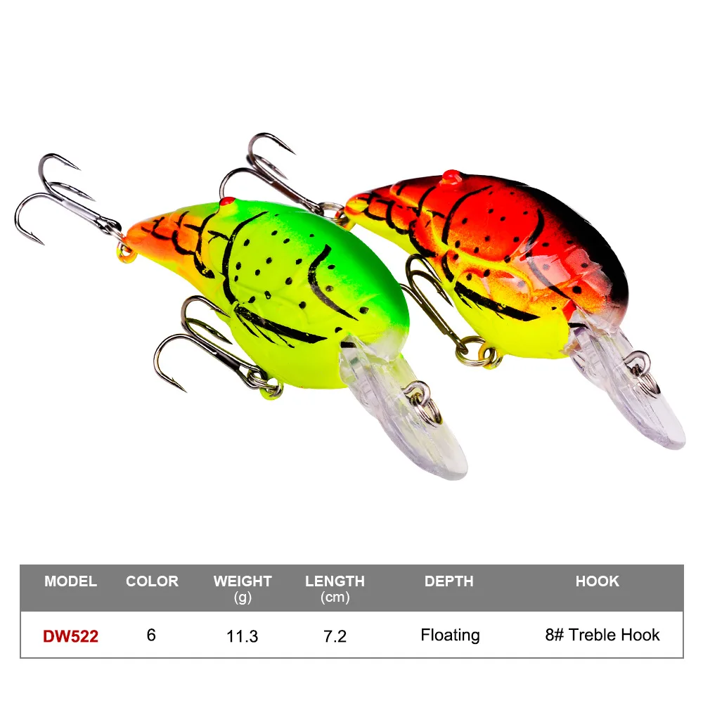 Señuelo De Pesca De manivela, Wobbler, 7,2 cm, 11,3G, Minnow Isca, señuelos artificiales Crankbait, Leurre De Lucio, aparejos De Pesca De curricán, 1 ud. - imagen 5