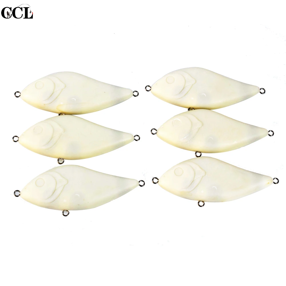 CCLTBA-Cebo Jerkbait en blanco para pesca de Lucio, sonajero de hundimiento lento, planeador sin pintar, aparejos de pesca Wobbler, 10cm, 41g - imagen 5