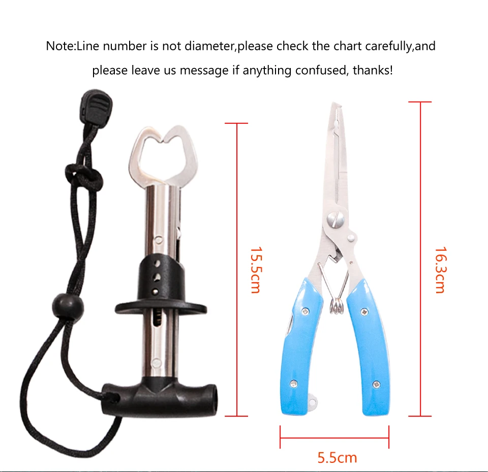 Angryfish-Herramientas de pesca, línea de corte, anzuelo, tijeras, alicates de pesca - imagen 5