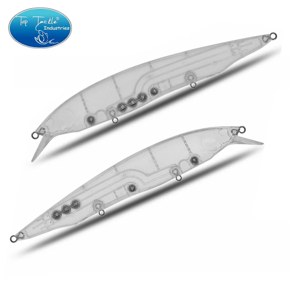 Cf Lure-Cebo transparente sin pintar ABS, cebo en blanco F22.3g/S25.5g Minnow-05 # con cuenta de tungsteno, Lucio de transferencia por gravedad - imagen 3