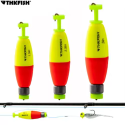 THKFISH 2 uds flotador de pesca Bobber 1,5 pulgadas 2,5 pulgadas 3 pulgadas espuma EVA resbaladiza Bobbers forma de cigarro flotadores de pesca de mar boyas de agua dulce