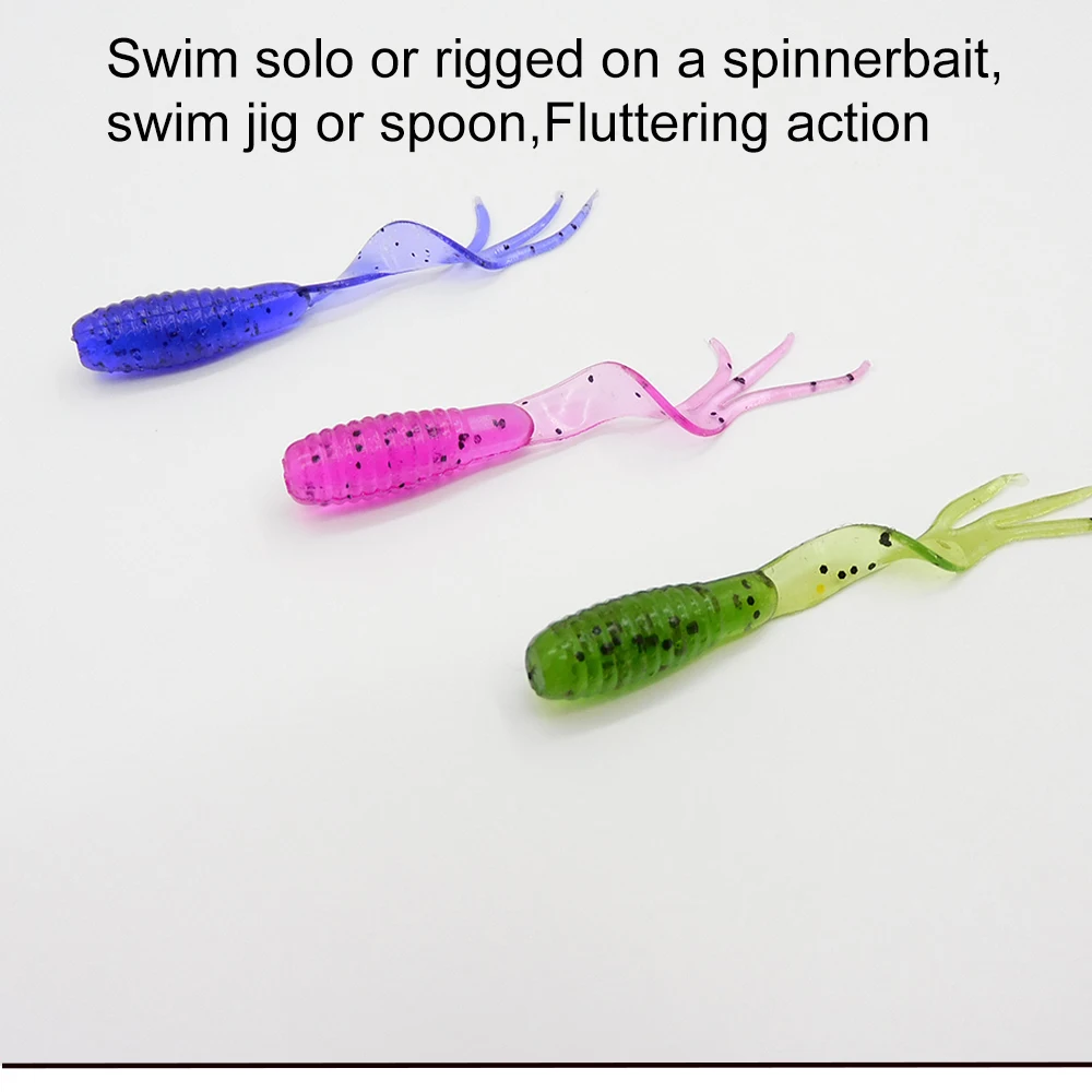 KESFISHING-Señuelos blandos de plástico de silicona, GRUB TRIPPLE, 38mm, cebos de Pesca artificiales profesionales de la mejor calidad - imagen 5