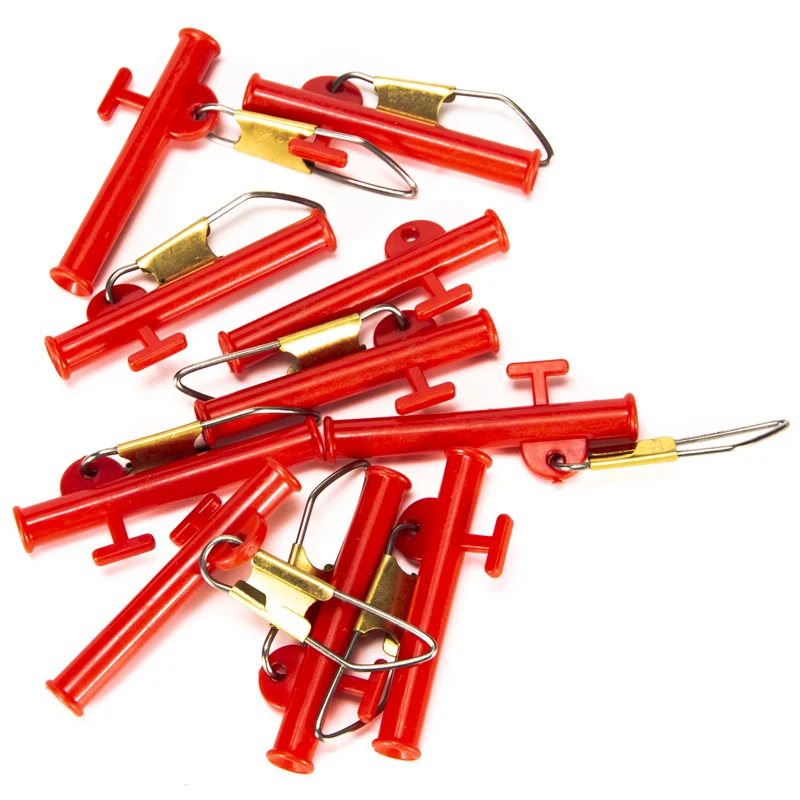 Accesorios de Pesca de equilibrio de plástico, aparejos de Pesca a presión de acero inoxidable ABS, color rojo y negro, venta al por mayor, 500 Uds. - imagen 2