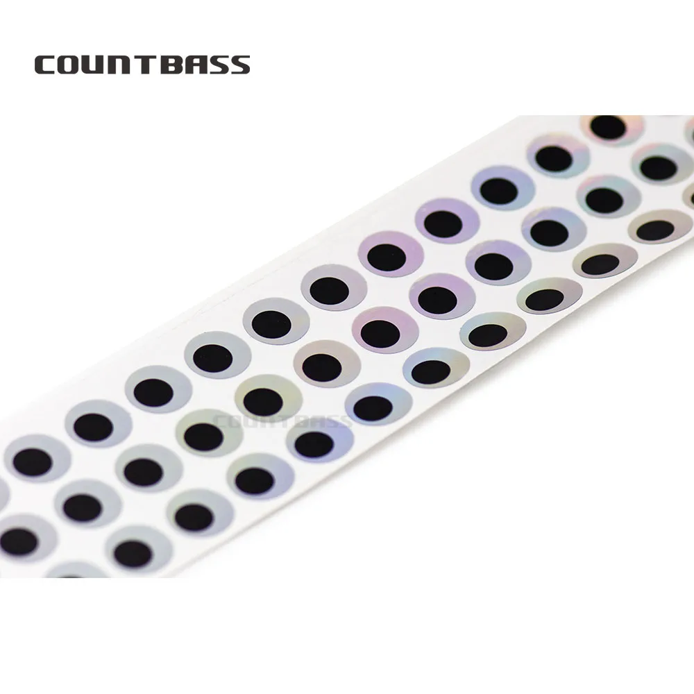 Countbass 100 Uds. Señuelo de pesca láser 2D ojos para tus plantillas de metal plantillas lentas accesorio de pesca, señuelo de madera grande, señuelos de espuma DIY
