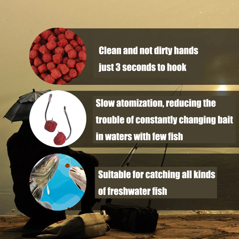 Cebos microflotantes para pesca de carpa, 1 botella, anzuelo rápido, cebo de fermentación de sabor, cebo Boillie para pesca de hierba de carpa cruciana - imagen 4