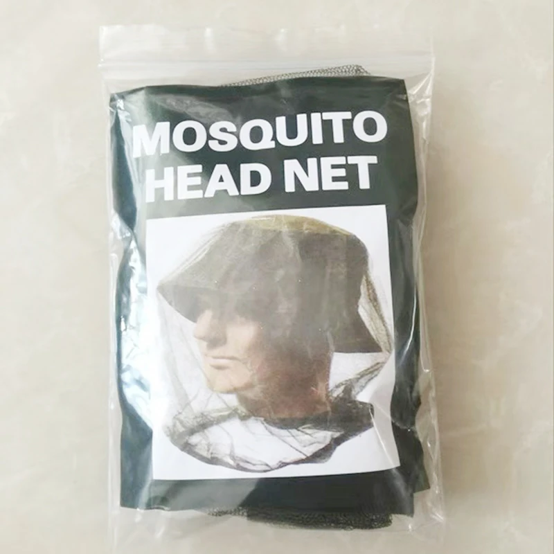 Red de cabeza de pesca nocturna, sombrero antimosquitos, gorra de abeja, red antiinsectos al aire libre, cabeza de mosca, red de protección facial, 1 pieza - imagen 5