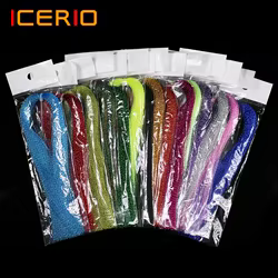 ICERIO, 2 paquetes, oropel holográfico Flashabou, atado de pesca con mosca, cadena Flash de cristal, anzuelo, señuelo, Material de pesca